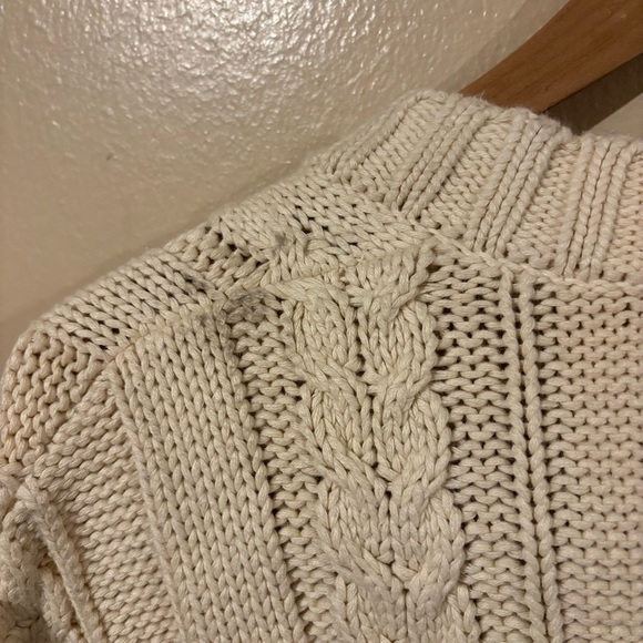 Old navy vintage polo short sleeve beige tan sweater M - Picture 8 of 10